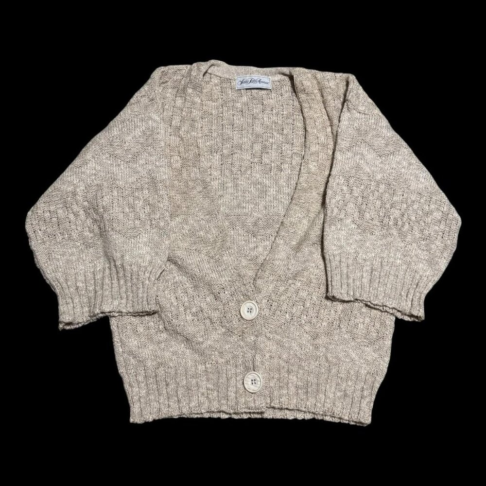 Vintage Saks Fifth Avenue Knit Cream Cardigan Sweater Women's‎ Medium